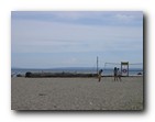 Boundary Bay - Centennial Beach volley ball players with Mount Baker in the background