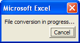 File conversion dialog