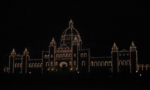 BC Legislature at Night